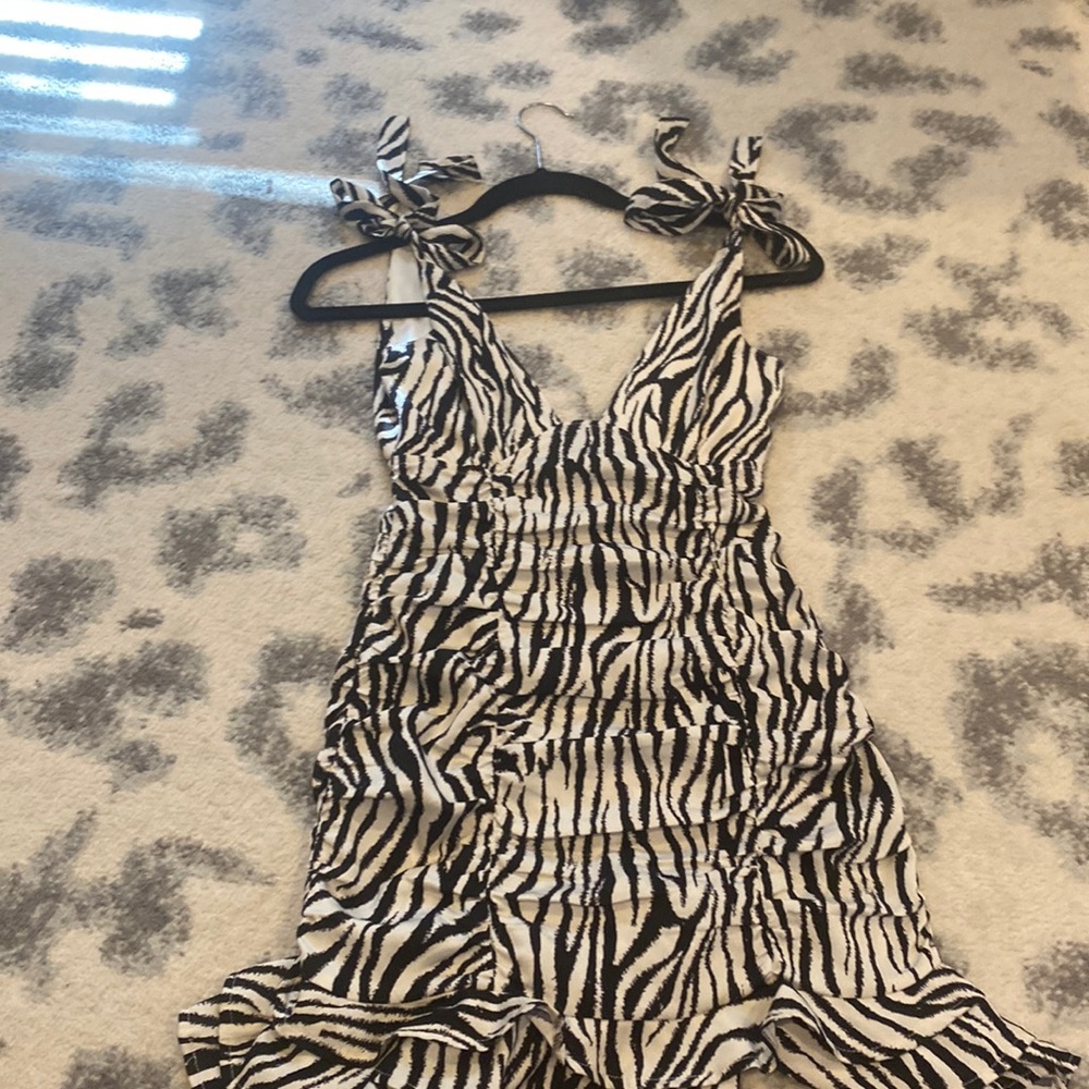 Sky To Moon Zebra Mini Dress S